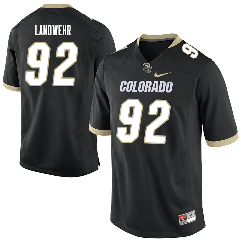 Men #92 Bailey Landwehr Colorado Buffaloes College Football Jerseys Sale-Black